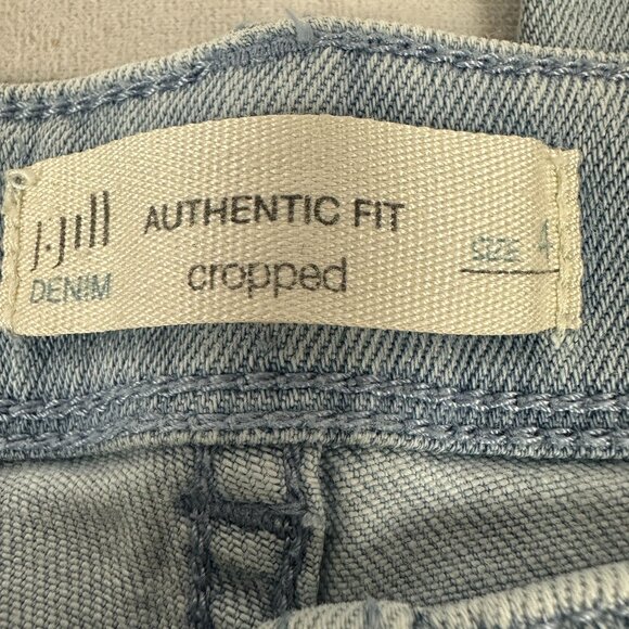 J.Jill Women's Authentic Fit Cropped Jeans Size 4 Light Wash Denim - Picture 4 of 6